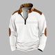 Herren Colorblock Reißverschluss Stehkragen Langarm Casual Sweatshirt