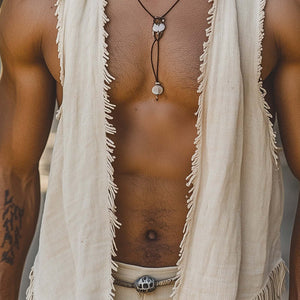 Men's Fringe Casual Open Vest