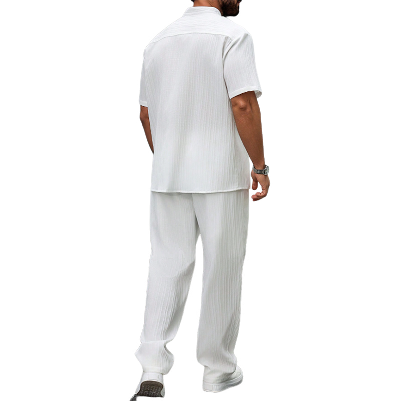 Herren Frühling Sommer Mode Casual Cool Kurzarm Shirt Stil Lange Set