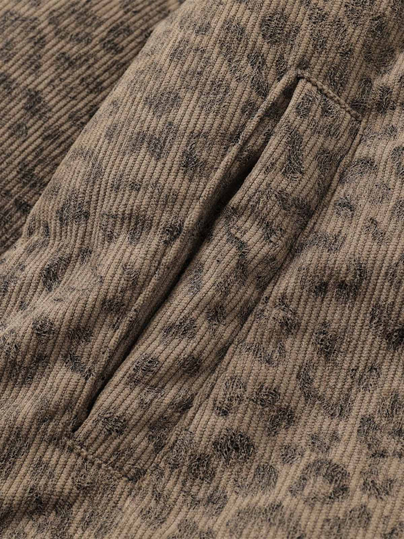 Cheetah Sherpa-Lined Puffer Jacket