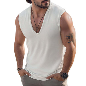 Men's Summer Comfort Basics V-Neck Knitted Tank Top
