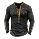 Taktisches Herren-T-Shirt mit Henley-Ausschnitt und Reißverschluss für den Außenbereich