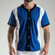 Men's Retro Casual Colorblock Sports Button Baseball Short Sleeve T-Shirt