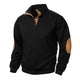 Lässiges Jacquard-Sweatshirt mit Stehkragen und Colorblock für Herren