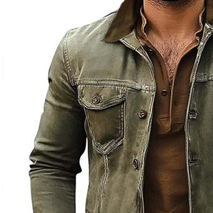 Herren-Jeansjacke im Used-Look