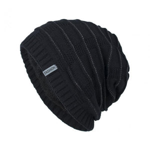 Men's Vintage Plush Lined Warm Knitted Hat