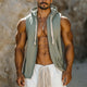 Herren Sommer Einfaches Tanktop mit offenem Kragen