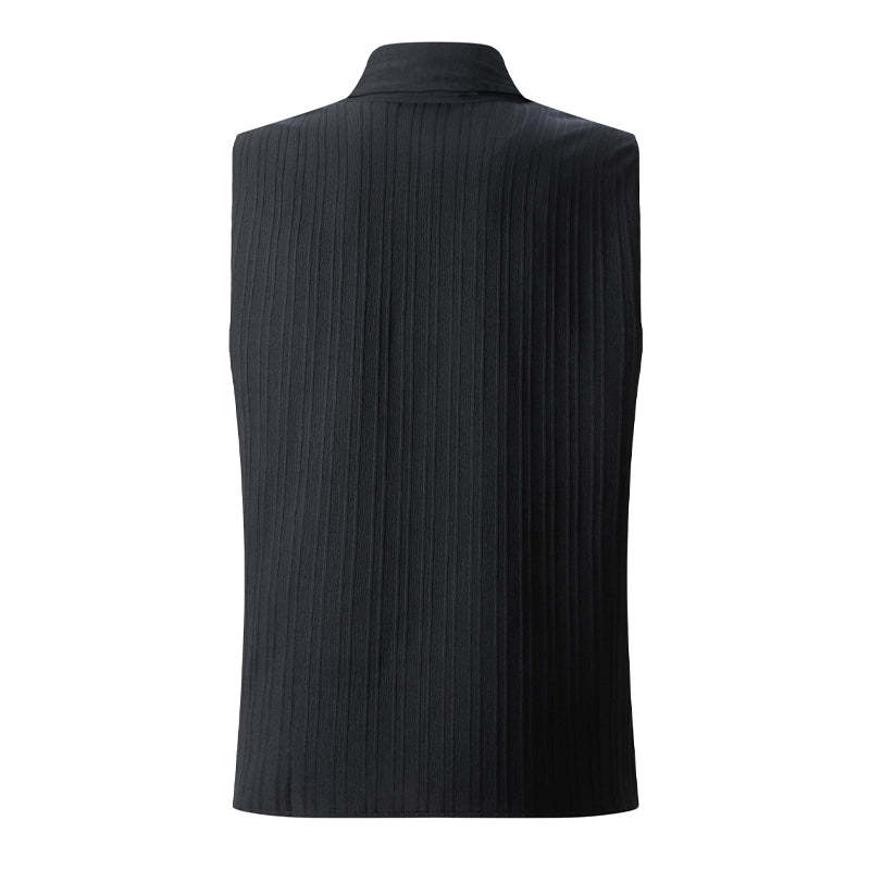 Einfarbige Pullover-Tanktops mit Revers für Herren