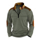 Herren Colorblock Reißverschluss Stehkragen Langarm Casual Sweatshirt