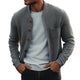 Men's Retro Crew Neck Knitted Chest Pocket Cardigan