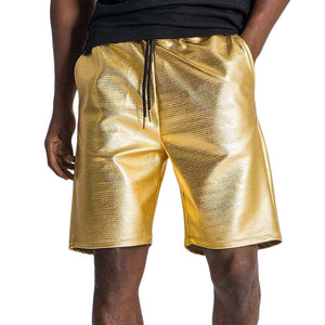 Herren Sommermode Gold Lose Shorts