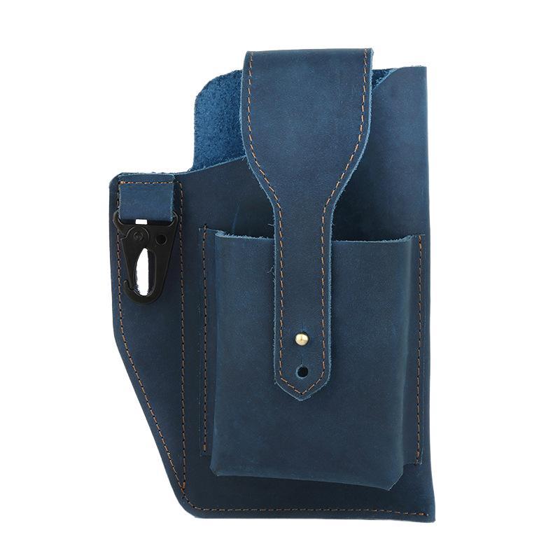 Men's Retro Casual Cell Phone Leather Waist Bag