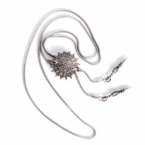 Men's Adjustable Metal Chain Bolo Tie Necklace