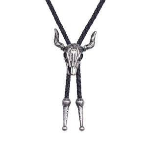 Vintage Skull Bull Head Western Necklace
