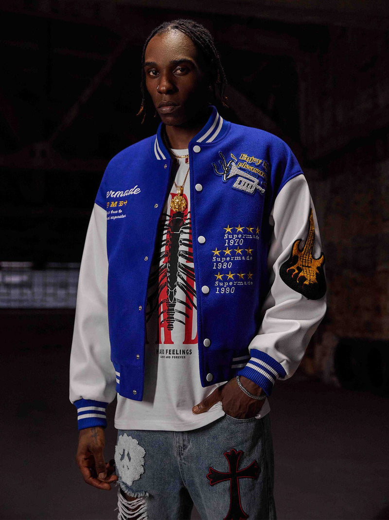 The Supermade Embroidered Baseball Jacket