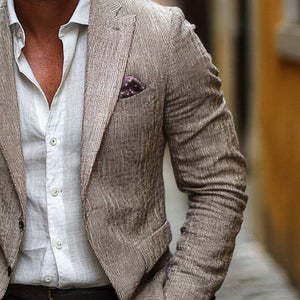 Men's Cotton And Linen Casual Blazer