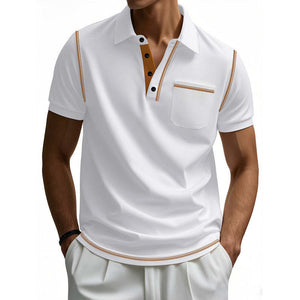 Men's Casual Cotton Short Sleeve POLO Shirt