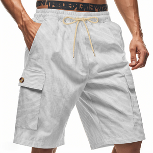 Men's Casual Striped Texture Casual Shorts