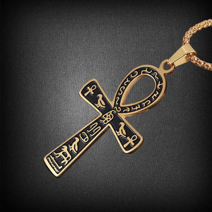 Vintage Casual Egyptian Symbol Cross Necklace