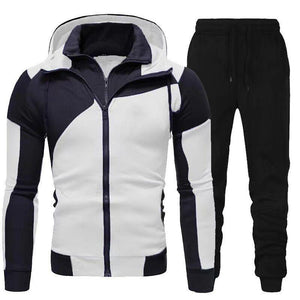 Men's Casual Double Layer Hoodie And Sweatpants Set