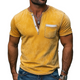 Herrenmode Slim Fit Lässiges T-Shirt mit tiefem V-Ausschnitt aus hellem Wildleder und kurzen Ärmeln