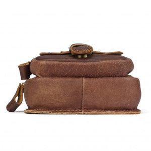 Verschleißfeste Gürteltasche aus Leder für Herren im Freien mit Reißverschluss