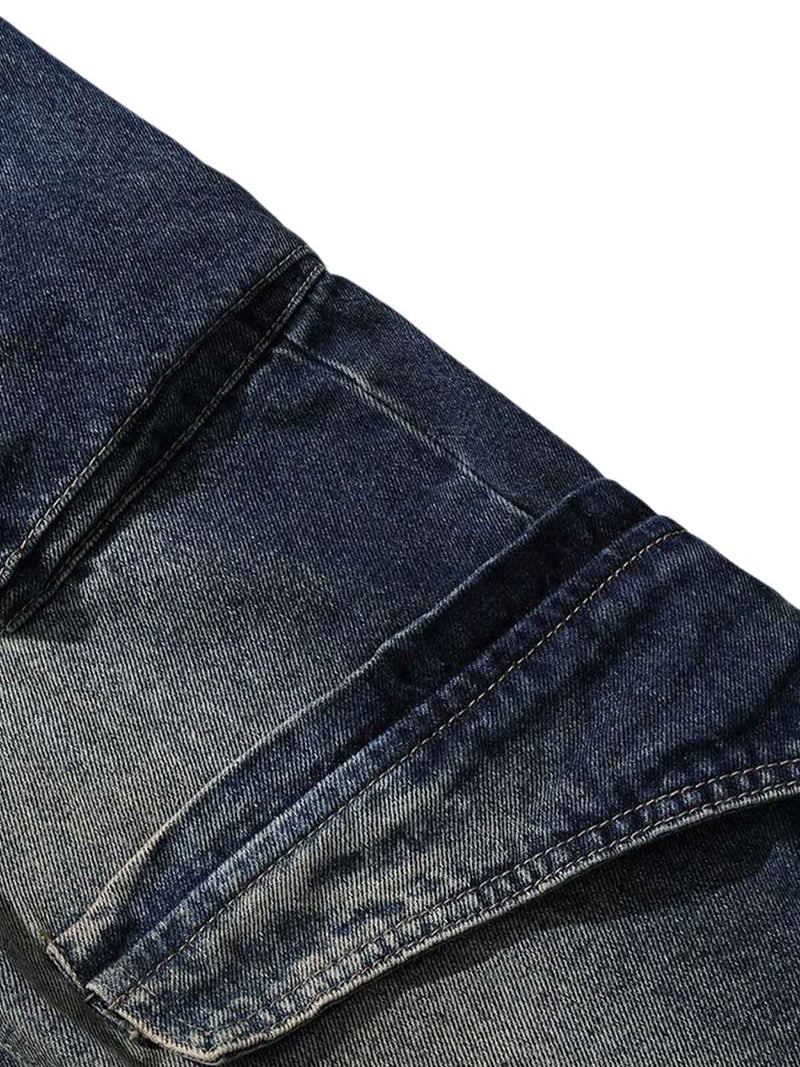 Heavy Washed Workwear Baggy Barrel Jeans