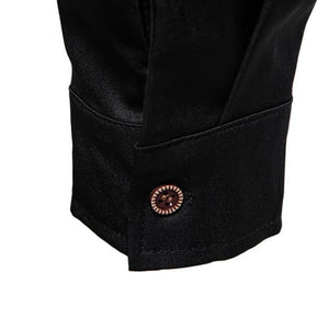 Herren-Langarmhemd mit lässigem Revers, schräger Knopfleiste, asymmetrischer Slim Fit