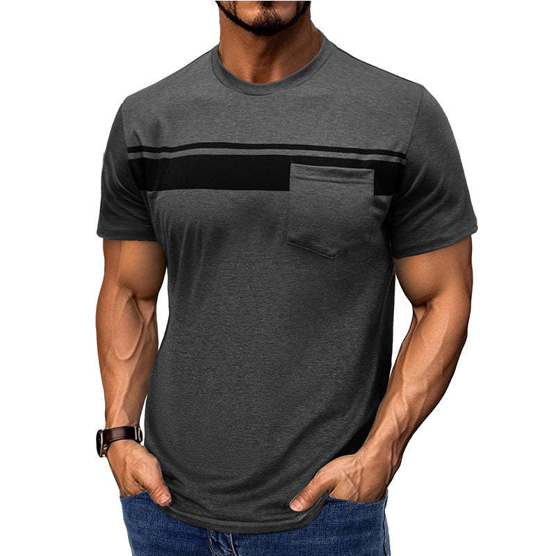 Lässiges, bedrucktes T-Shirt mit Rundhalsausschnitt und kurzen Ärmeln für Herren