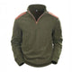 Herren-Sweatshirt mit Vintage-Patchwork und Stehkragen