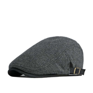 Herren Retro Casual Plaid Splicing Baskenmütze