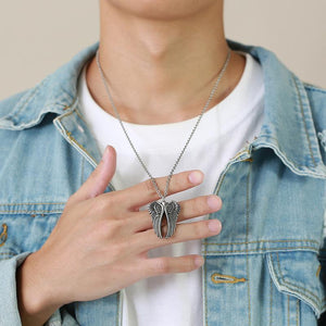 Vintage Casual Angel Wings Necklace