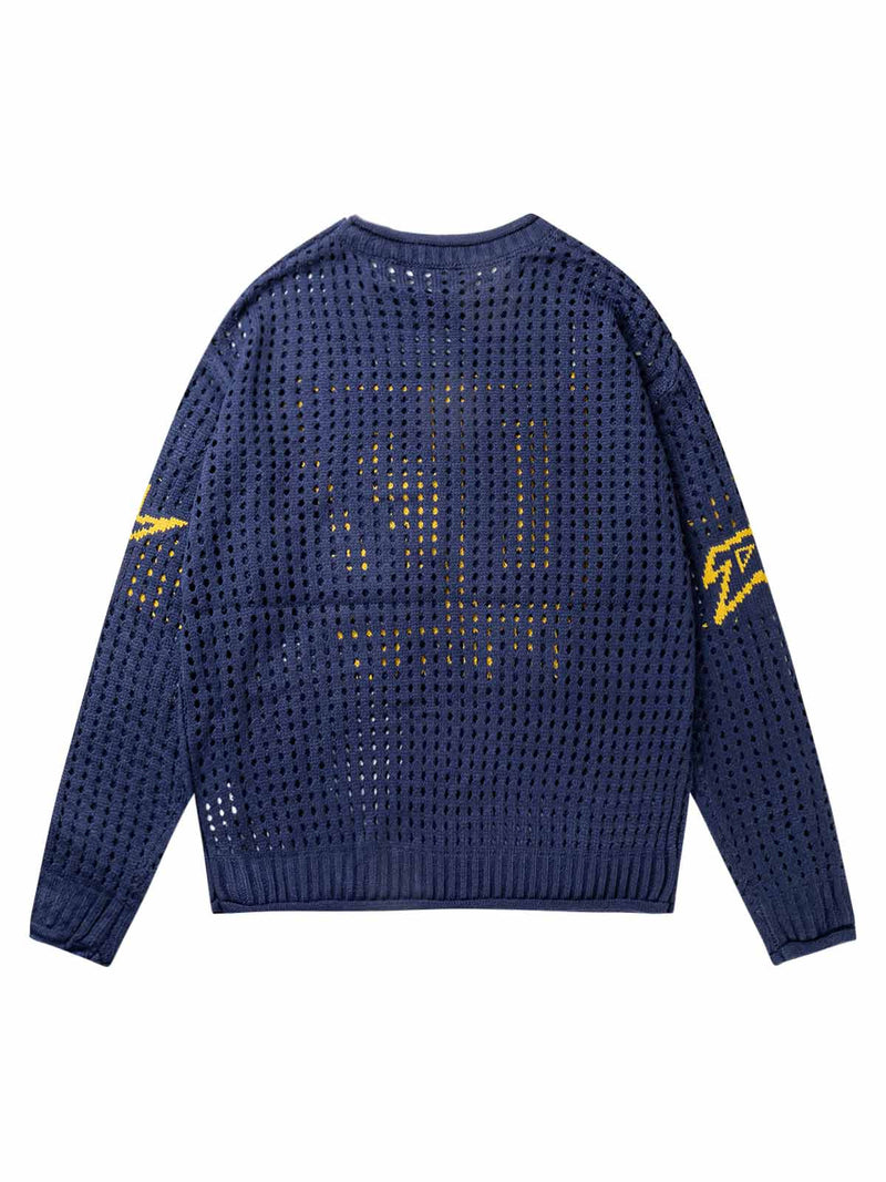 Openwork Jersey Knit Sweater