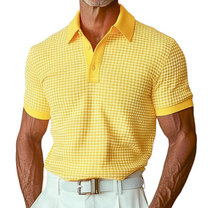 Herren-Golf-Poloshirt im klassischen Retro-Stil, modisch, Frühling