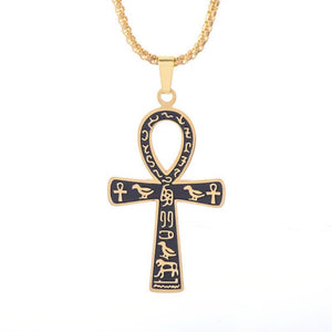 Vintage Casual Egyptian Symbol Cross Necklace
