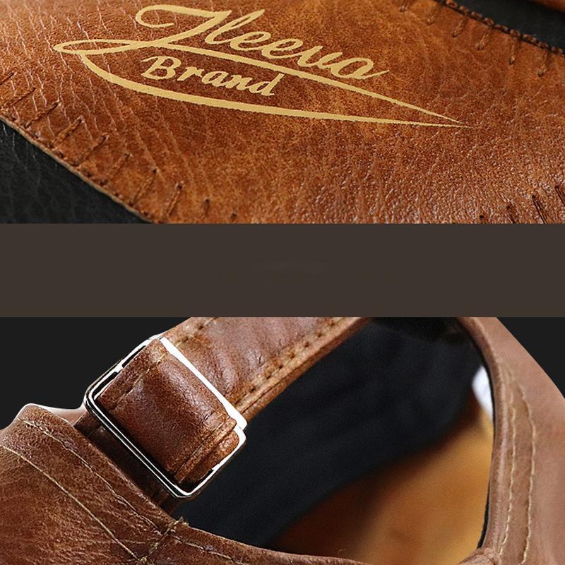 Herren Vintage Plüsch Warme Leder Baseballkappe