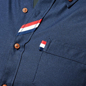 Men's Casual Multicolor Long Sleeve Shirt Loose Shirt