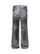 High Street Hip Hop Distressed Washed Work Jeans