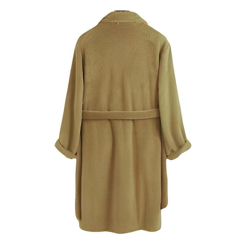 Men's Solid Color Single Breasted Coat Lapel Plush Coat