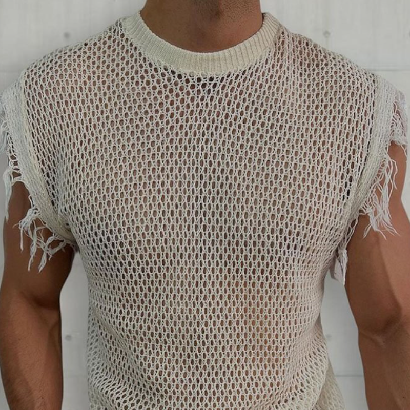 Herren Sommer Casual Sexy Fashion Gestricktes Slim Tank Top