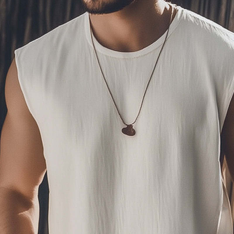 Herren Sommer Basic Einfarbiges Schweißabsorbierendes Tanktop