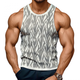 Lässiges, schmal geschnittenes Jacquard-Strick-Tanktop für Herren mit Rundhalsausschnitt