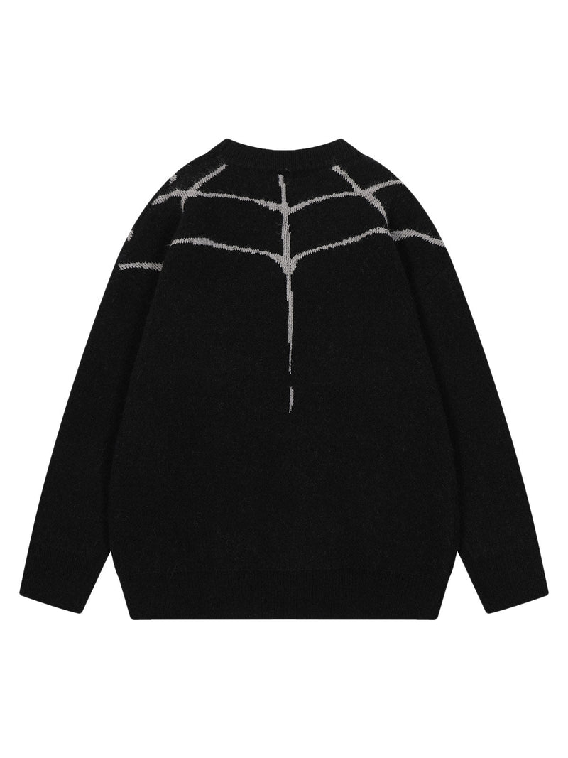 Spider&Heart Knit Crew Neck Sweater