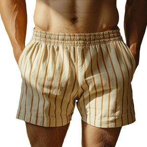 Men's Simple Stripe Print Shorts