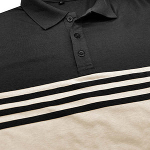 Lässiges, gestreiftes Poloshirt für Herren mit kurzen Ärmeln