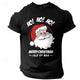 Christmas Men's Santa Claus Merry Christmas T shirt Tee Top 100% Cotton Short Sleeve Graphic Shirt Black Red Army Green Comfortable Tee Festival Fashion Designer Clothing