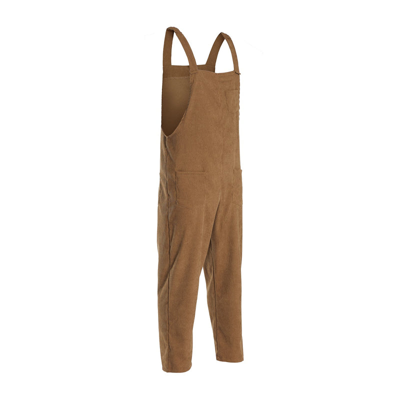 Corduroy Bib Cargo Overalls- Men's