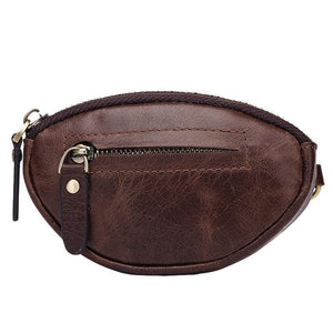 Men's Classic Cowhide Car Key Zipper Wallet