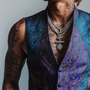 Lässige Retro-Weste für Herren mit Aufdruck