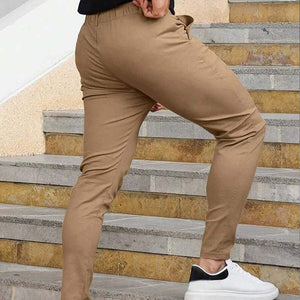 Men's Solid Color Casual Suit Pants